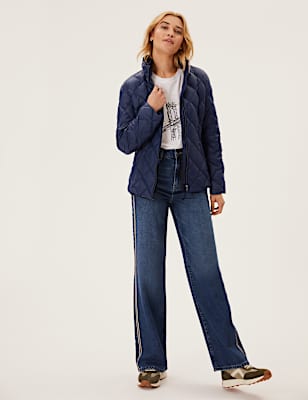 Feather & Down Quilted Puffer Jacket