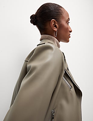 Faux Leather Biker Jacket