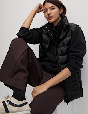 Feather & Down Quilted Packaway Puffer Gilet