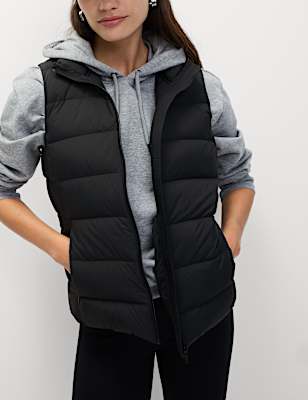 Feather & Down Packaway Funnel Neck Gilet