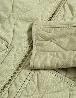 Quilted Funnel Neck Jacket