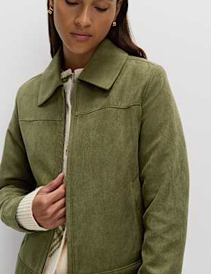 Suedette Harrington Jacket