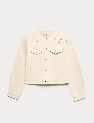 Cutwork Denim Trucker Jacket