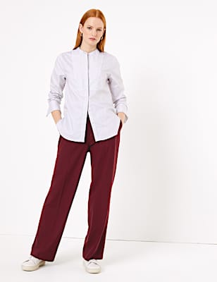 Straight Leg High Rise Trousers