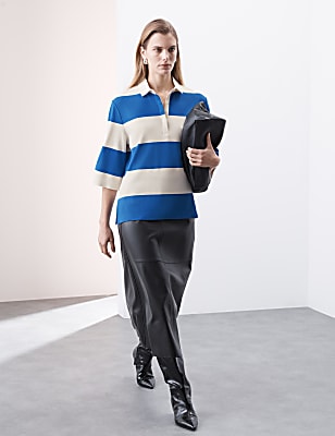 Striped Relaxed Polo Shirt
