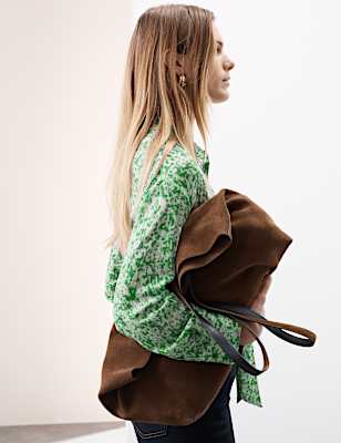 Printed Tie Neck Shirt