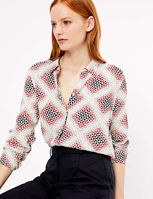 Printed Crepe Shirt