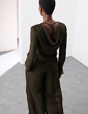 Textured Draped Blouse