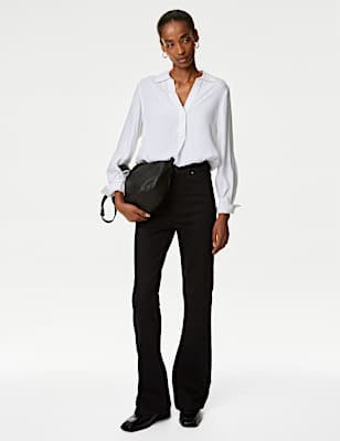 High Waisted Flared Jeans