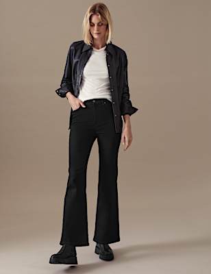 Luxury High Waisted Flared Jeans