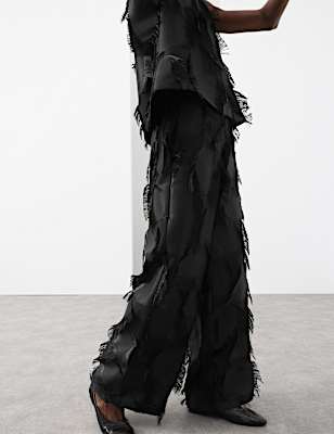 Fringe Wide Leg Trousers