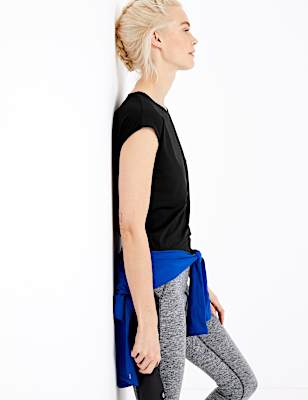 Feature Back Short Sleeve Top