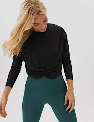 Lightweight Twist Front Long Sleeve Top