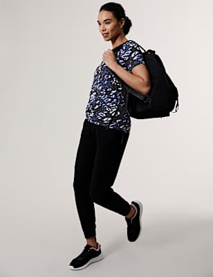 Printed V-Neck Tie Side Yoga Top