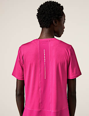 Scoop Neck Mesh Back T-Shirt