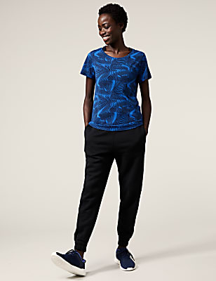 Lightweight Printed Scoop Neck T-Shirt