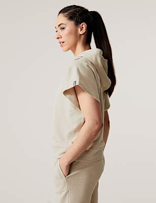 Cotton Rich Sleeveless Hoodie