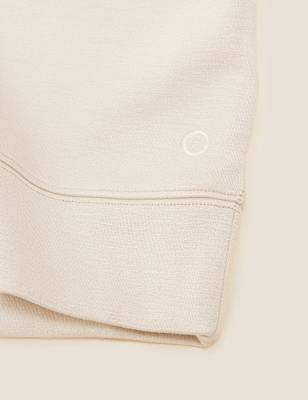 Crew Neck Long Sleeve Cropped Sweatshirt