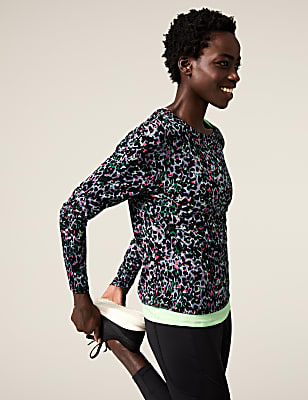 Scoop Neck 2-in-1 Long Sleeve Top