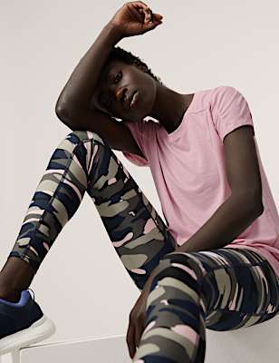 Crew Neck Ruched Short Sleeve Yoga Top