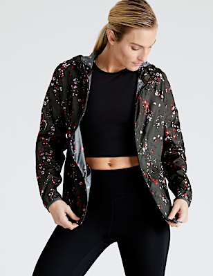 Lightweight Printed Hooded Running Jacket