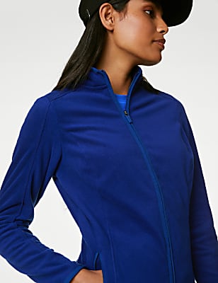 Slim Fit Standing Collar Fleece Jacket