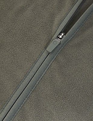 Slim Fit Standing Collar Fleece Jacket