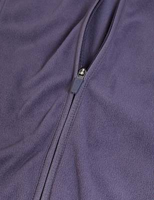 Slim Fit Standing Collar Fleece Jacket
