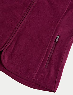 Slim Fit Standing Collar Fleece Jacket