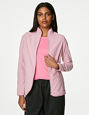 Slim Fit Standing Collar Fleece Jacket