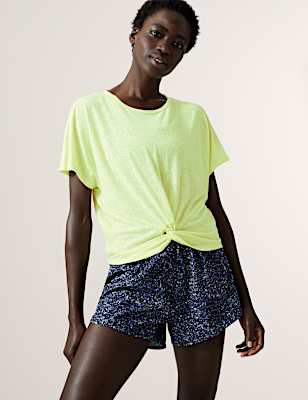 Twist Front Cropped T-Shirt