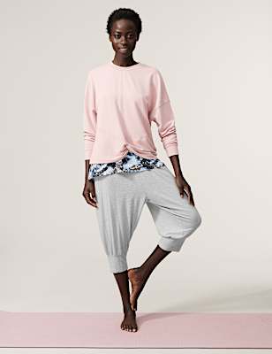 High Waisted Hareem Cropped Yoga Joggers