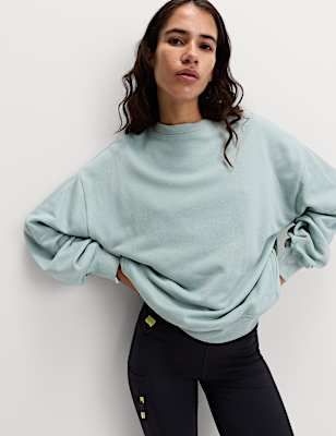 Cotton Rich Crew Neck Oversized Sweatshirt