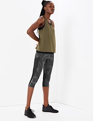 Go Train Mesh Cropped Gym Leggings