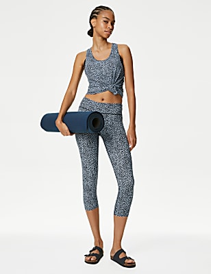 Go Balance Printed Cropped Yoga Leggings