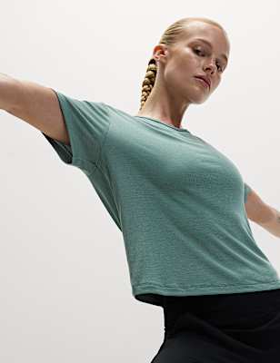 Modal Rich Rib Round Neck Boxy T-Shirt