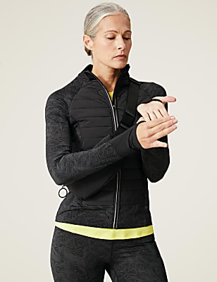 Reflective Padded Zip Up Running Jacket