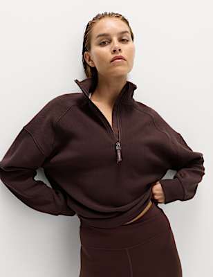 Rib Half Zip Yoga Sweatshirt