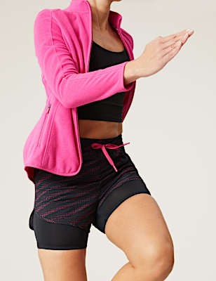 Woven Printed Layered Running Shorts