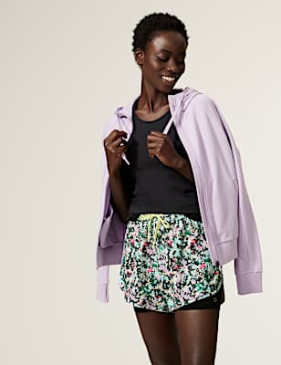 Woven Printed Layered Running Shorts