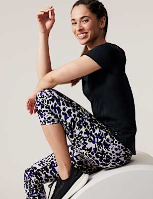 Go Move Printed Cropped Gym Leggings