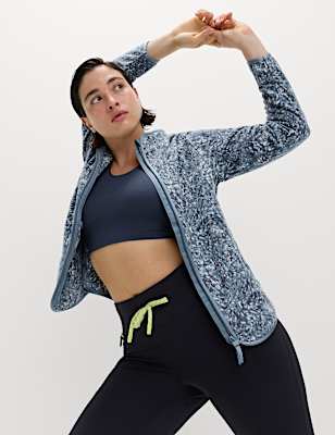 Thermal Zip Up Printed Fleece Jacket