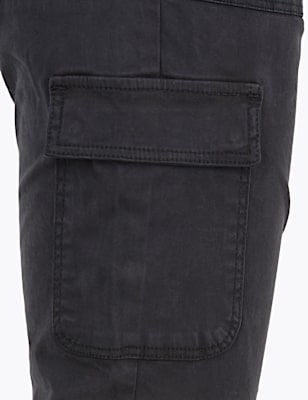 Cotton Rich Skinny Ankle Grazer Trousers