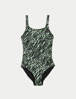 Animal Print Padded Scoop Neck Swimsuit