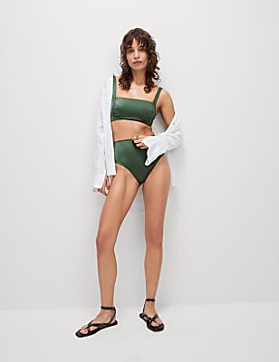 Tummy Control High Waisted Bikini Bottoms