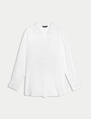 Pure Cotton Relaxed Beach Shirt