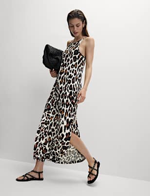 Jersey Printed Midaxi Beach Dress