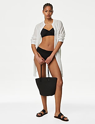 Twist Front High Leg Bikini Bottoms