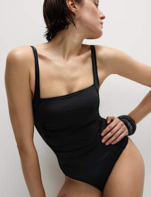 Tummy Control Padded Square Neck Swimsuit