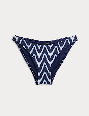 Printed High Leg Bikini Bottoms